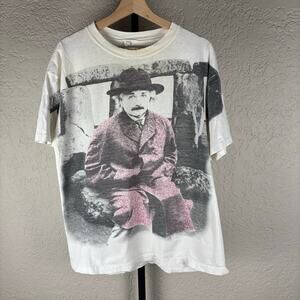 MC Escher Style Andazia Albert Einstein Stonehenge AOP XL Tee